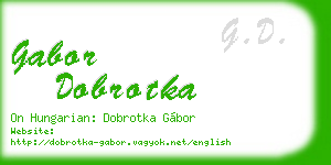 gabor dobrotka business card