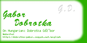 gabor dobrotka business card